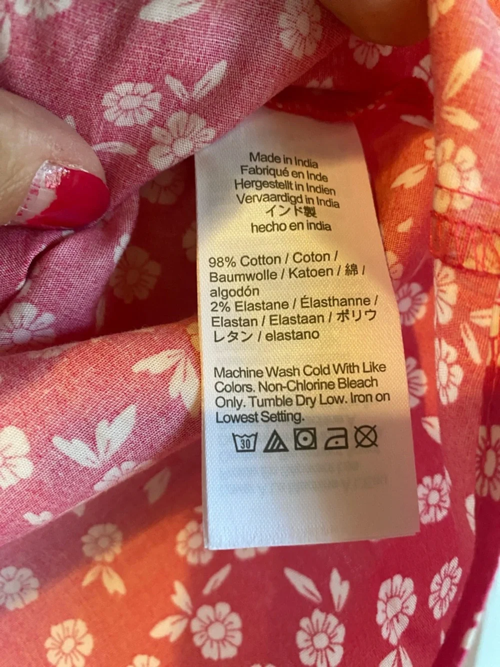 J. Crew Women's Hot Pink Floral Button-Down Top - Picture 3 of 5